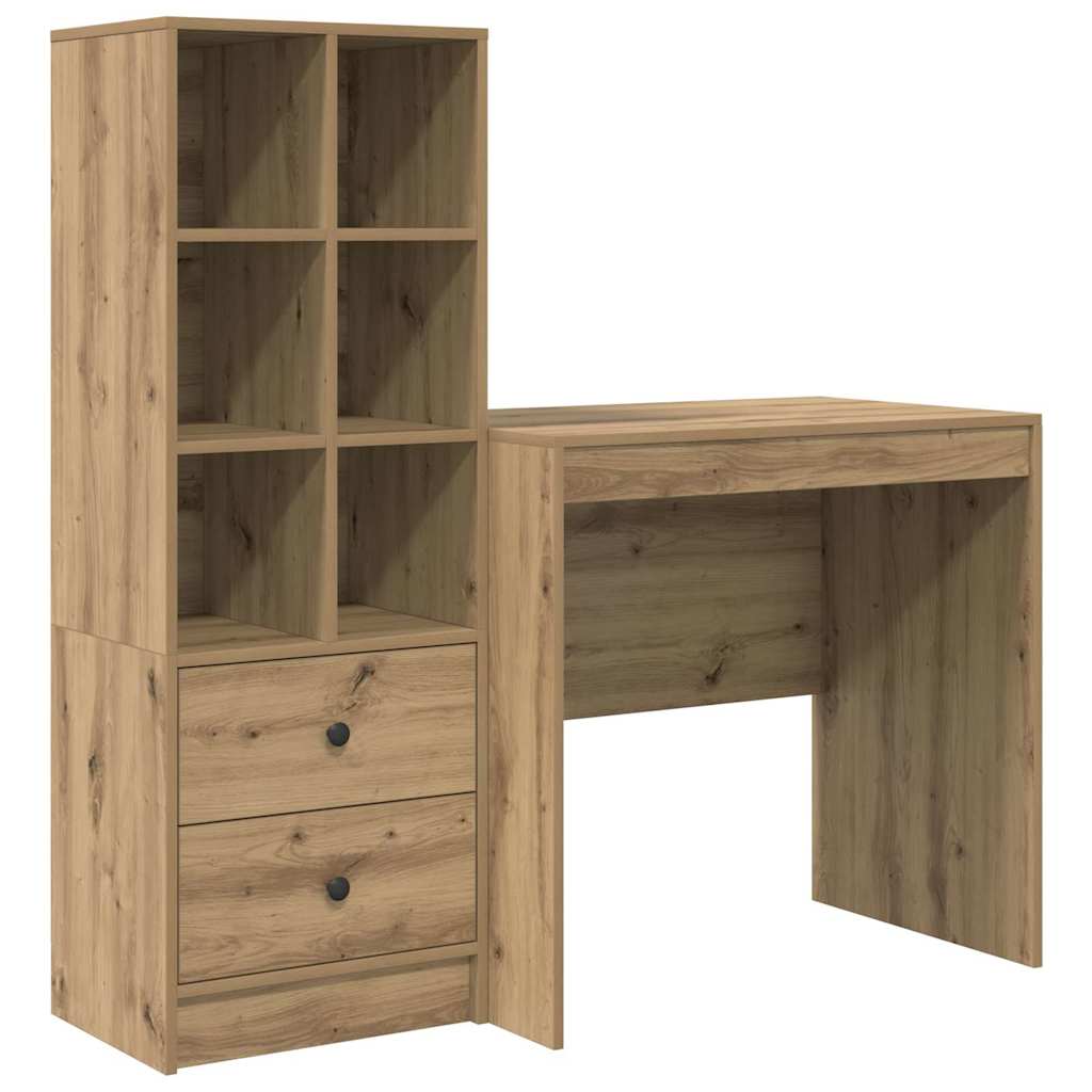Desk with Drawers 2 pcs Artisan Oak