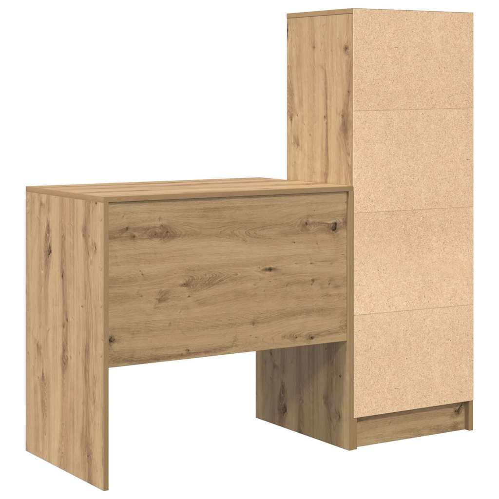 Desk with Drawers 2 pcs Artisan Oak