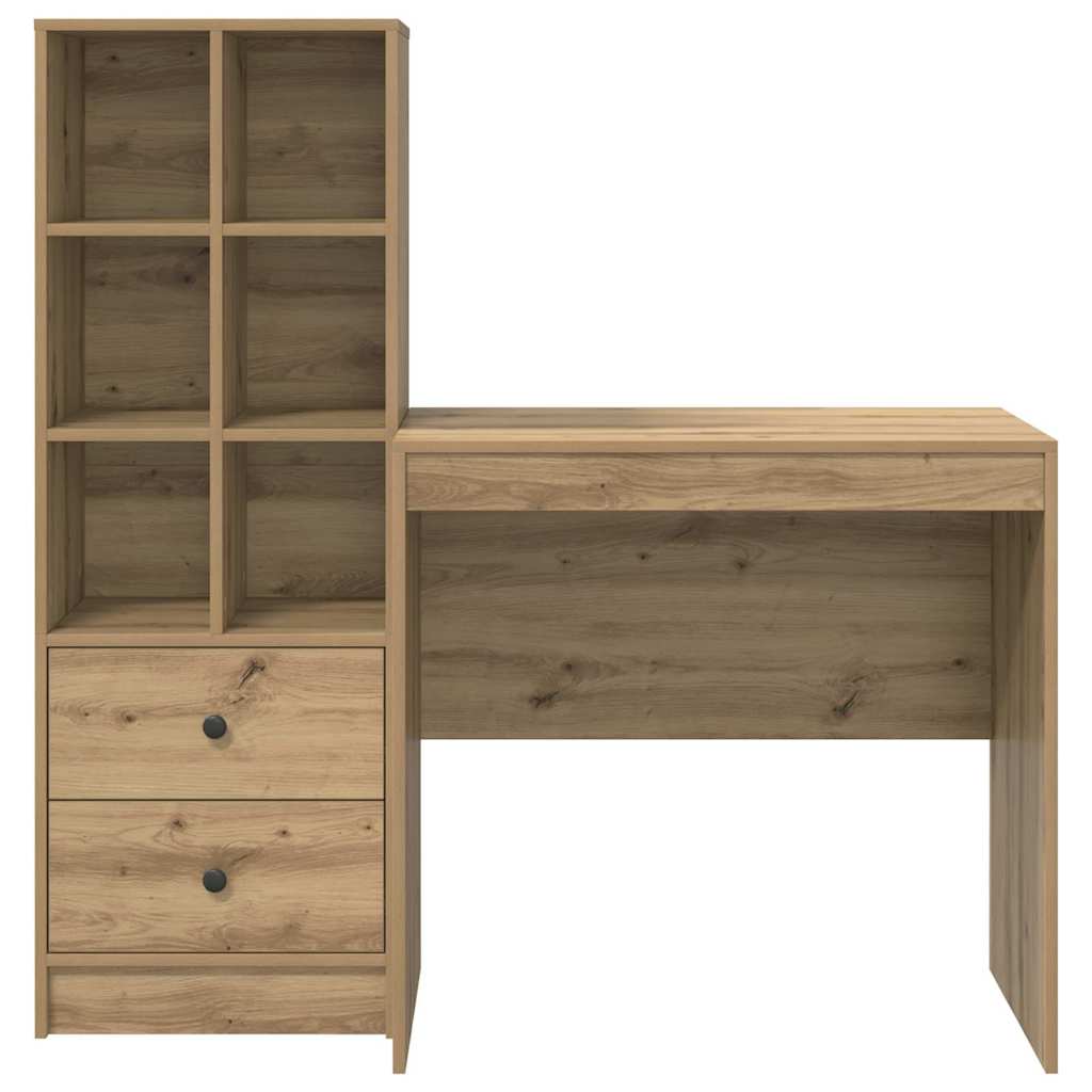 Desk with Drawers 2 pcs Artisan Oak