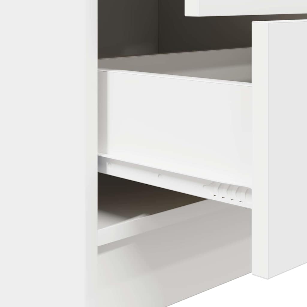 Schreibtisch mit Schubladen 2 pcs Weiß