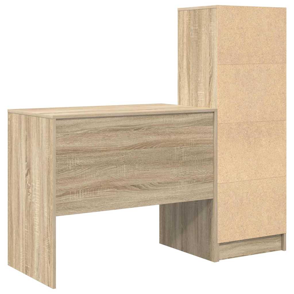 Schreibtisch mit Schubladen 2 pcs Sonoma-Eiche