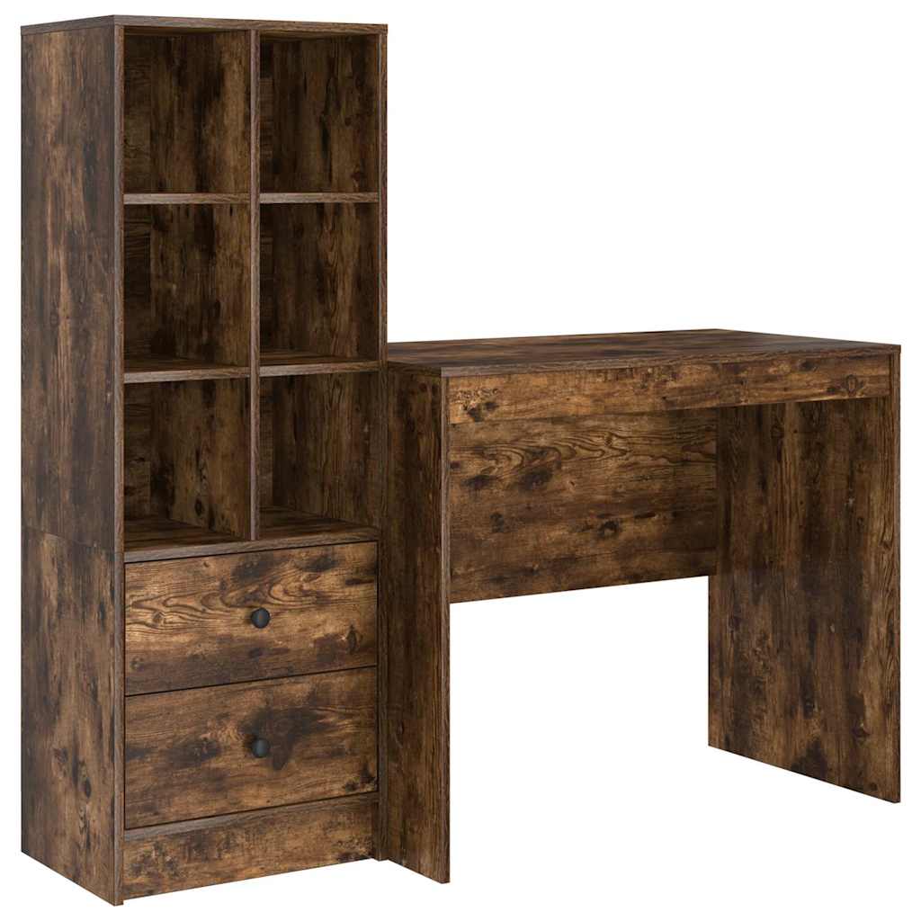 Desk with drawers 2 pcs Smoked Oak
