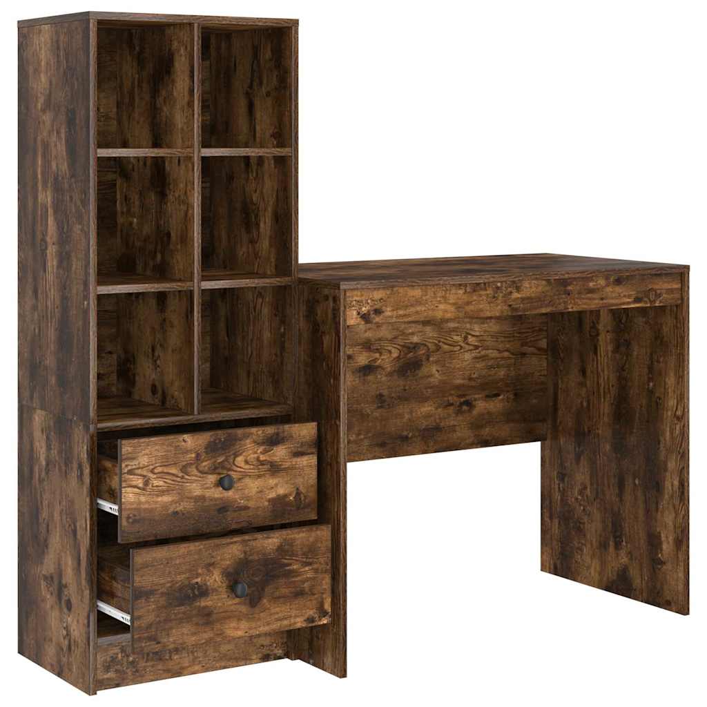 Desk with drawers 2 pcs Smoked Oak