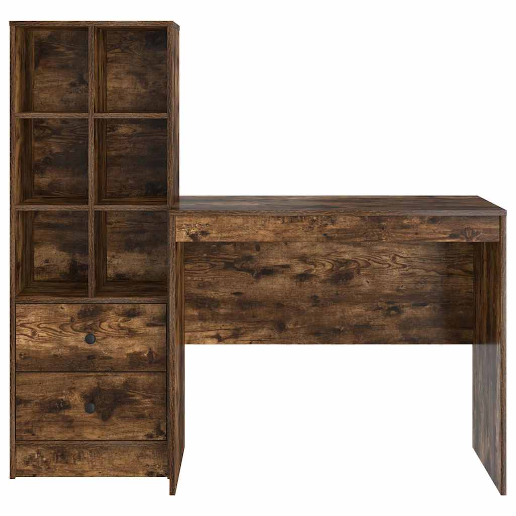 Desk with drawers 2 pcs Smoked Oak