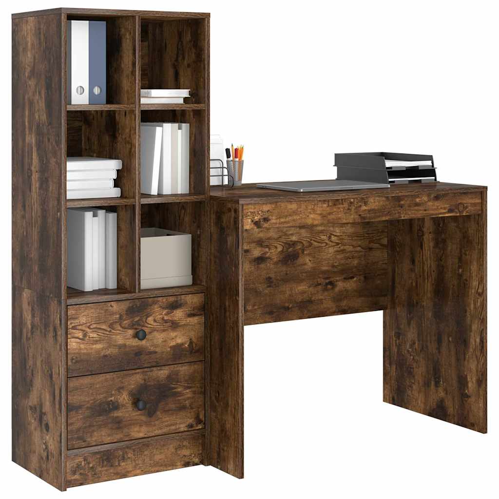 Desk with drawers 2 pcs Smoked Oak