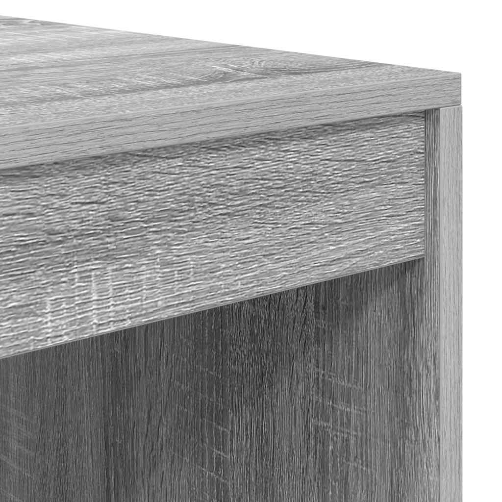 Bureau avec tiroirs 2 pcs Sonoma gris