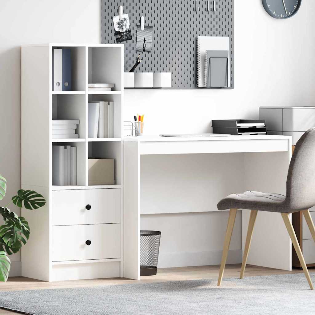 Desk with drawers 2 pcs White