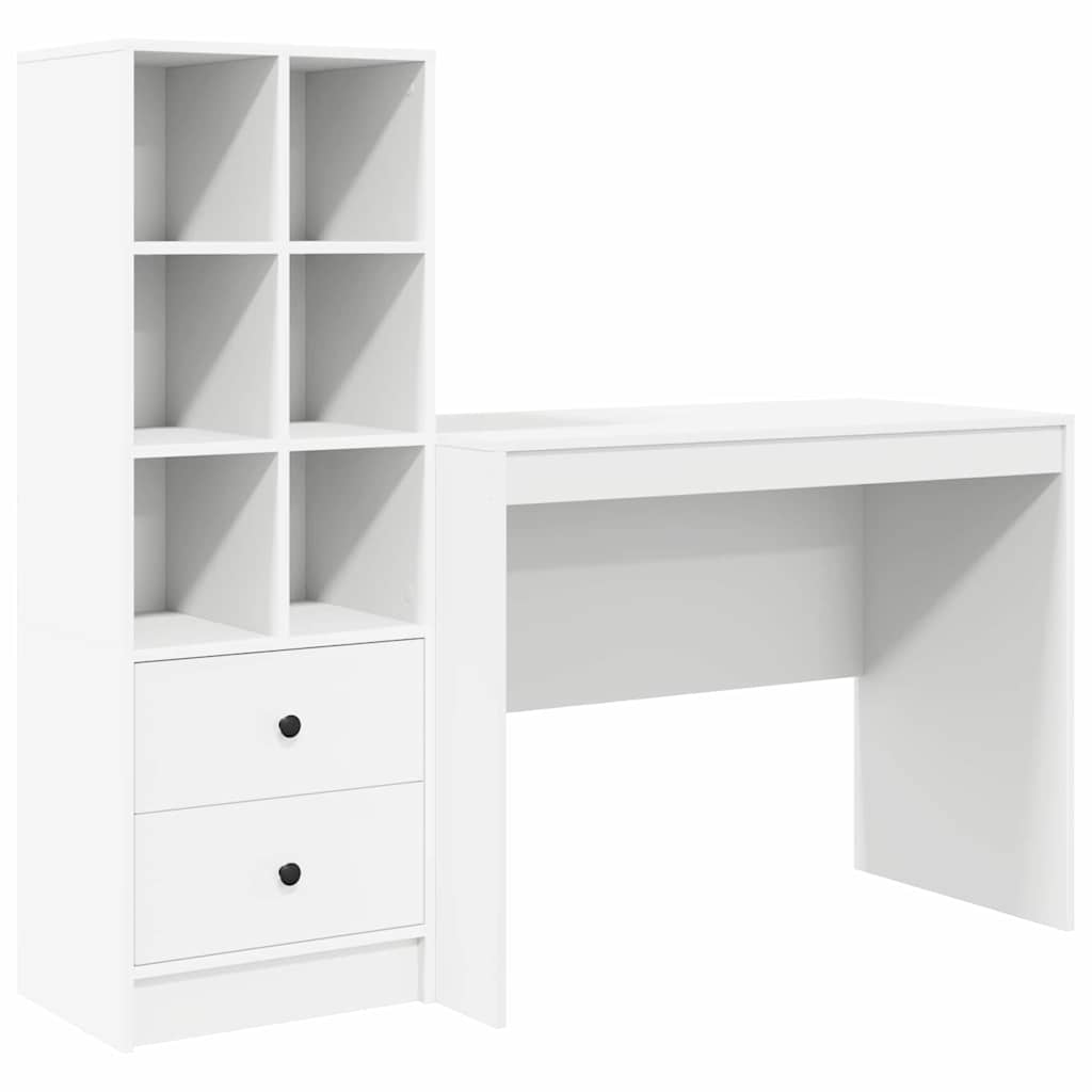 Desk with drawers 2 pcs White