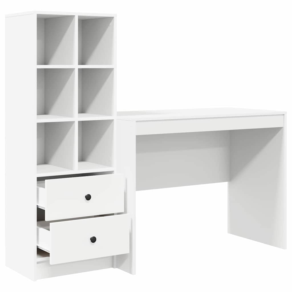 Desk with drawers 2 pcs White