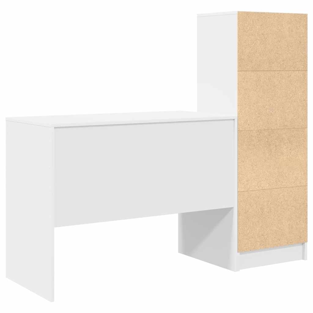 Desk with drawers 2 pcs White