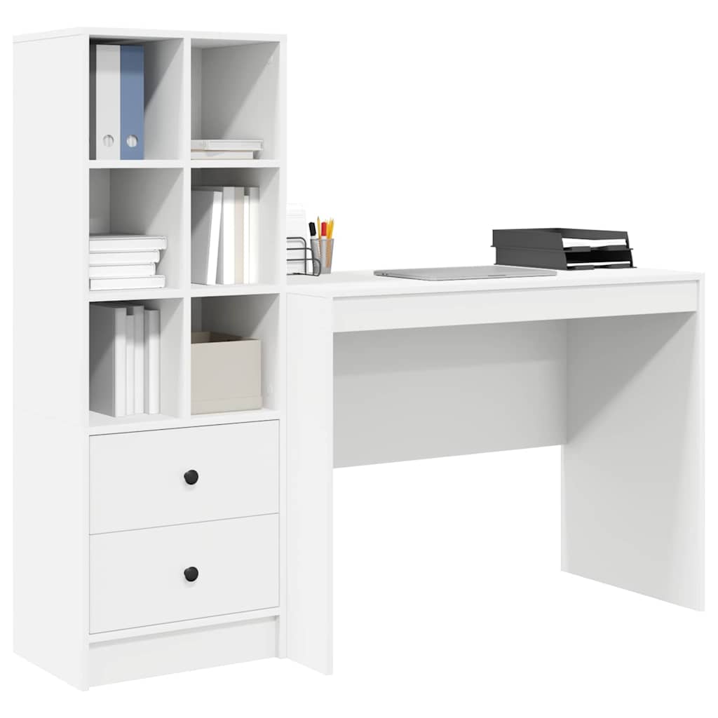 Desk with drawers 2 pcs White