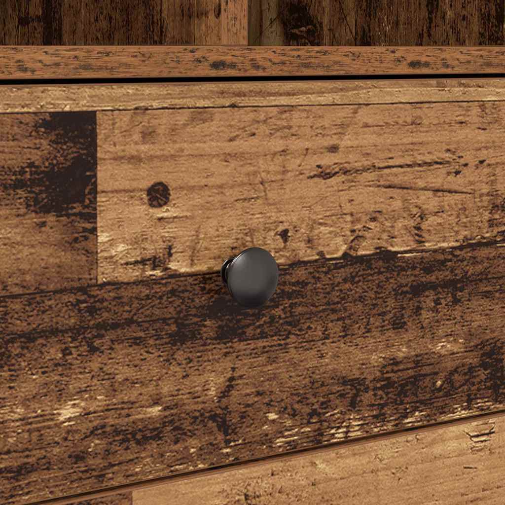 Desk with Drawers 2 pcs Reclaimed Wood