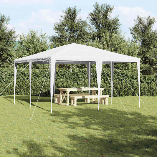 Party-Zelt Weiß 400 x 400 x 266 cm Polyethylen und Stahl