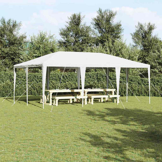 Party-Zelt Weiß 600 x 400 x 266 cm Polyethylen und Stahl