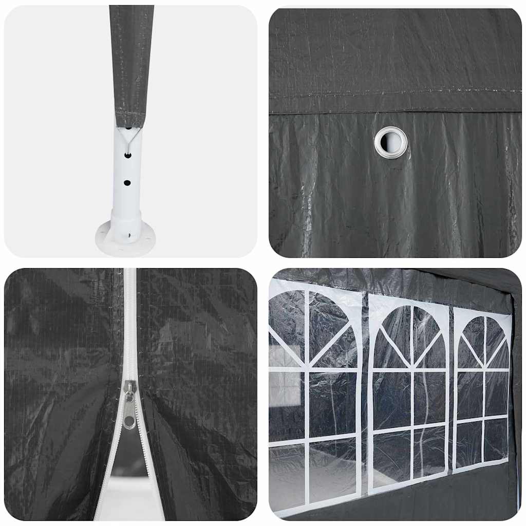 Party-Zelt Anthrazit 800 x 400 x 266 cm Polyethylen