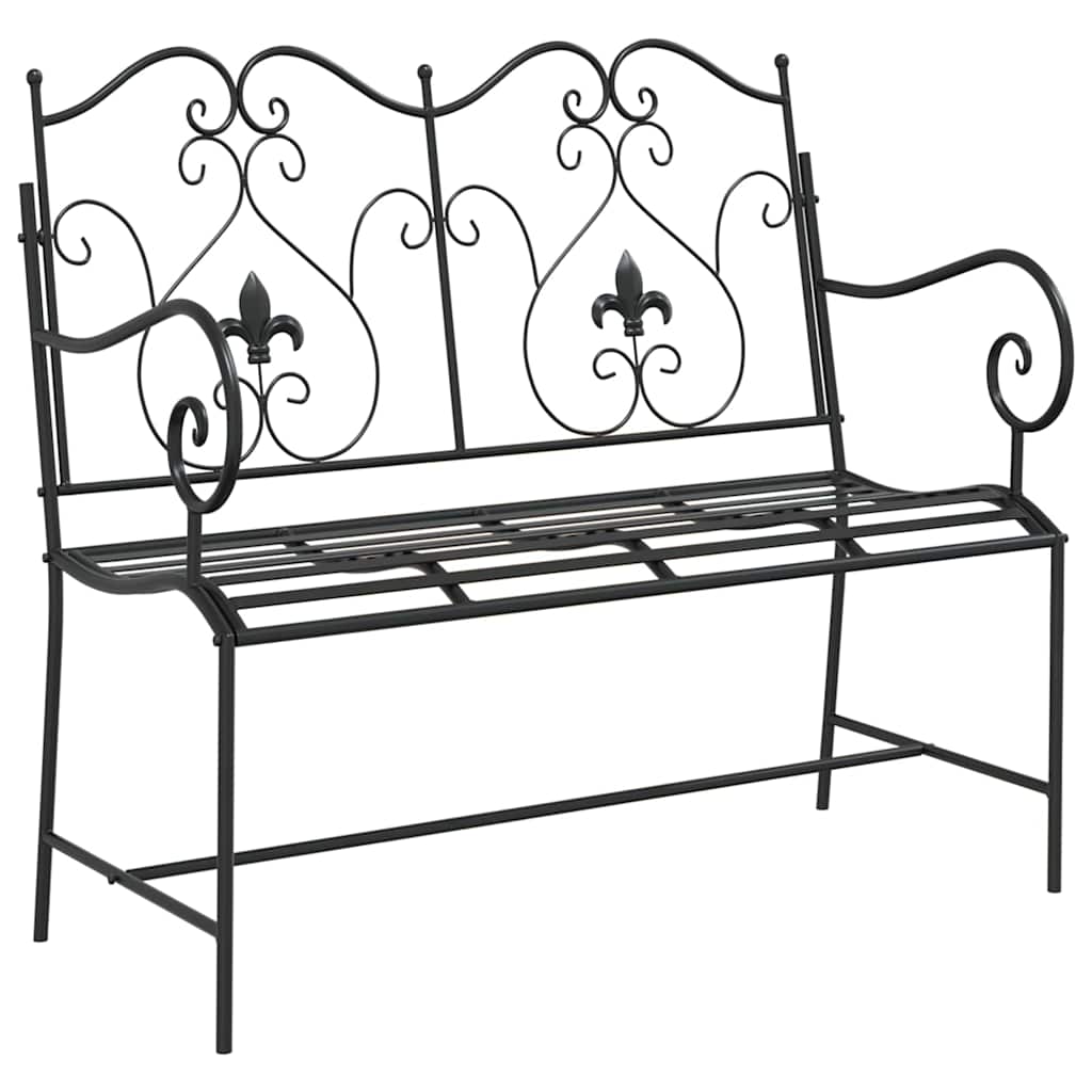 Gartenbank Schwarz 104 x 54 x 93 cm Stahl