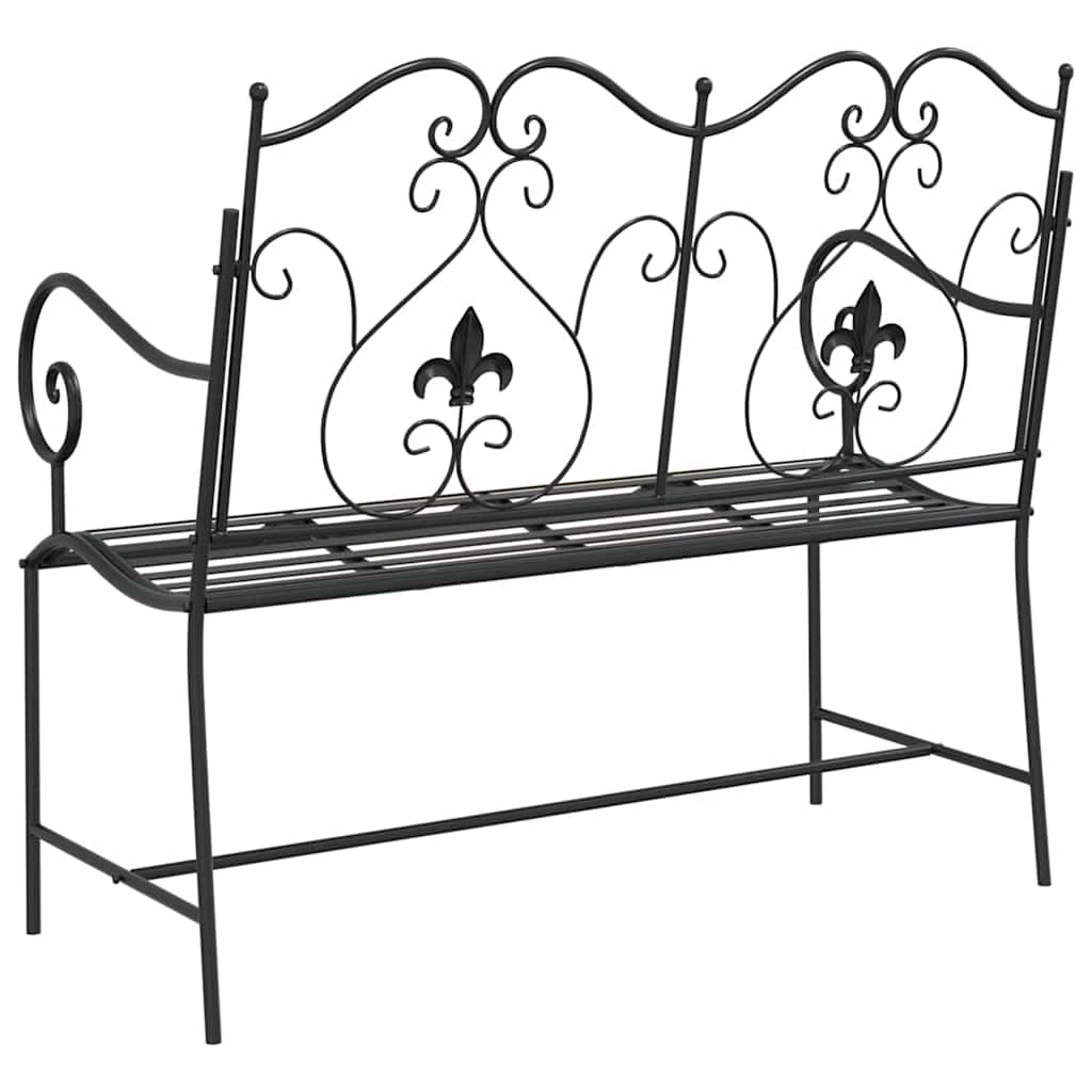 Gartenbank Schwarz 104 x 54 x 93 cm Stahl