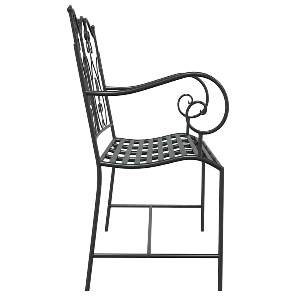 Gartenbank Schwarz 104 x 54 x 93 cm Stahl