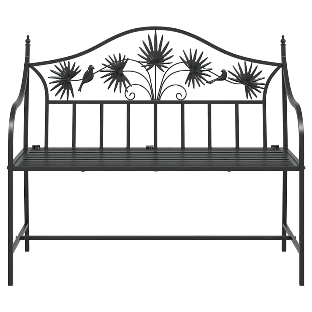 Gartenbank Schwarz 104 x 52,5 x 89 cm Stahl