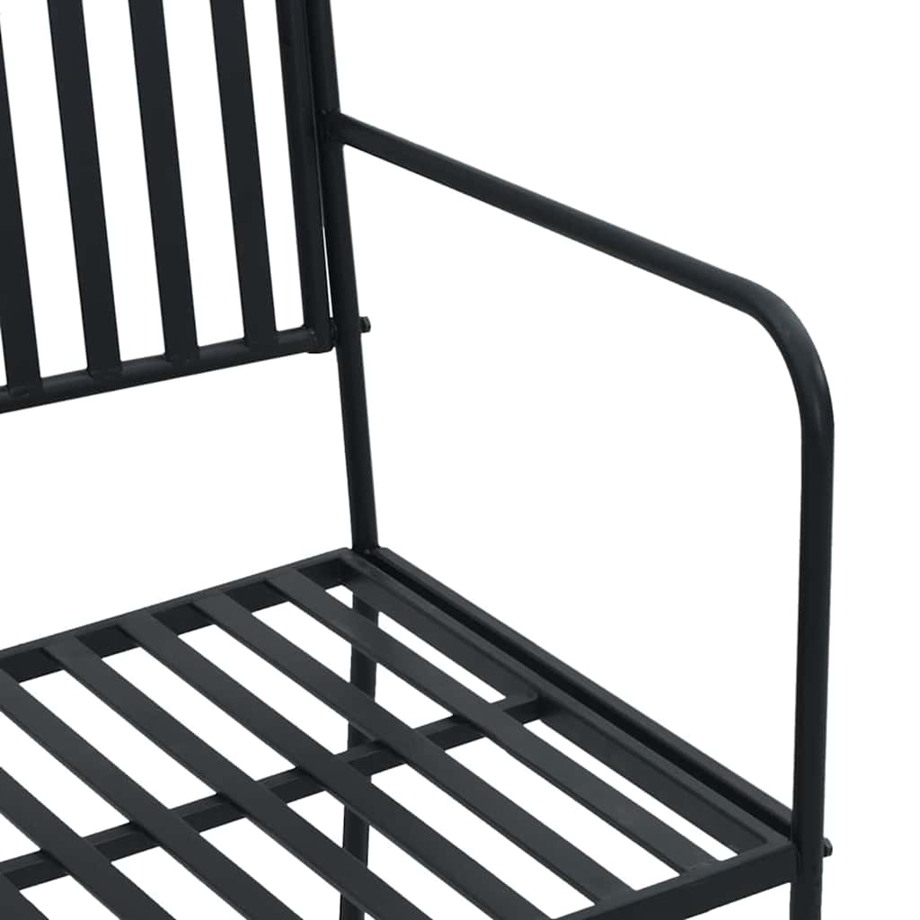 Gartenbank Schwarz 103,5 x 51,5 x 90 cm Stahl