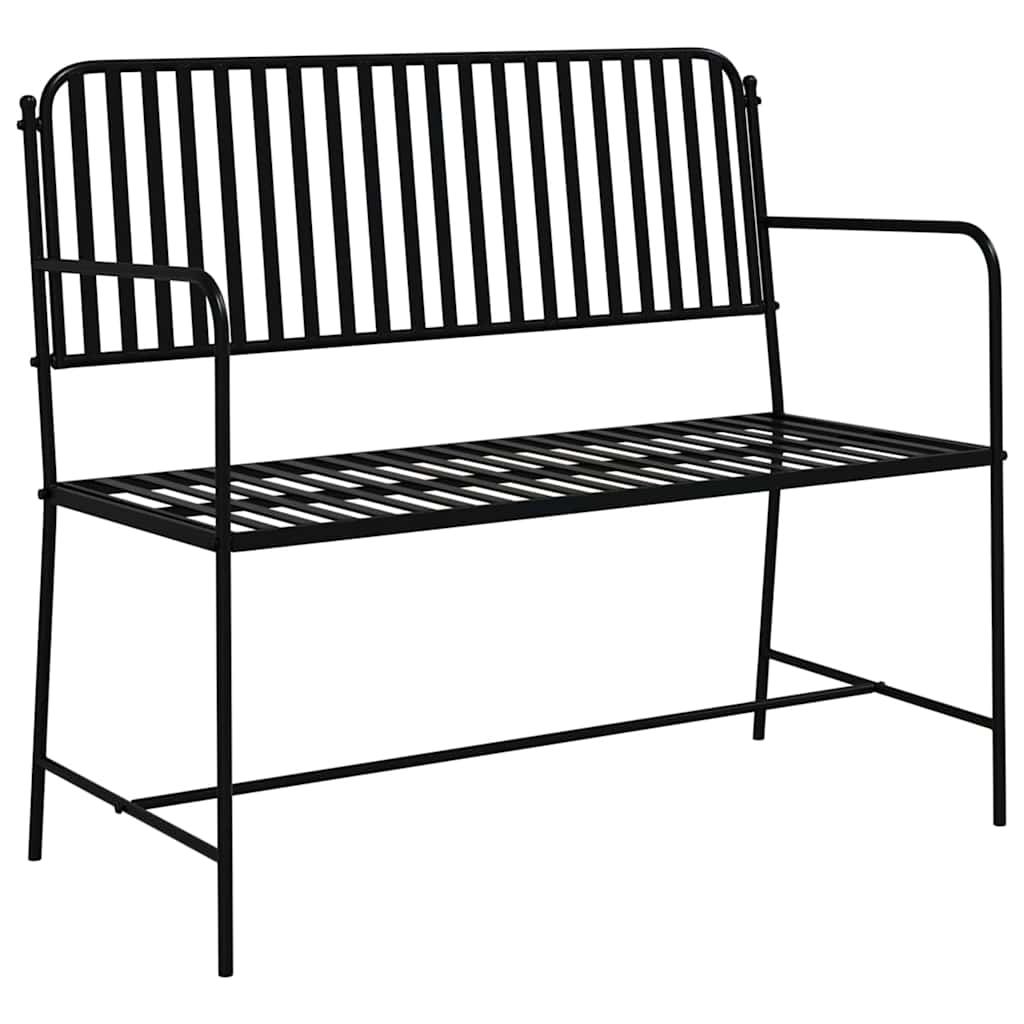 Gartenbank Schwarz 103,5 x 51,5 x 90 cm Stahl
