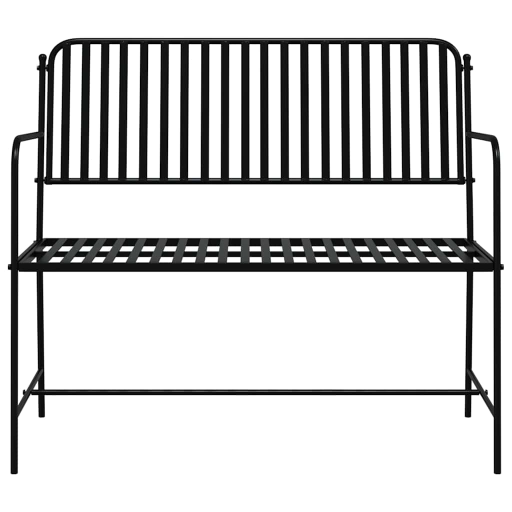 Gartenbank Schwarz 103,5 x 51,5 x 90 cm Stahl