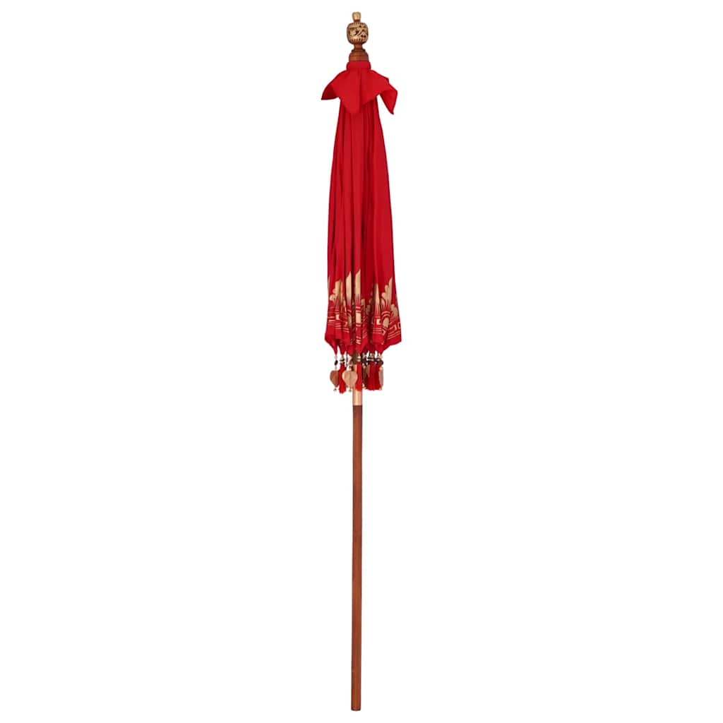 Balinesischer Sonnenschirm Rot 185 x 185 x 260 cm
