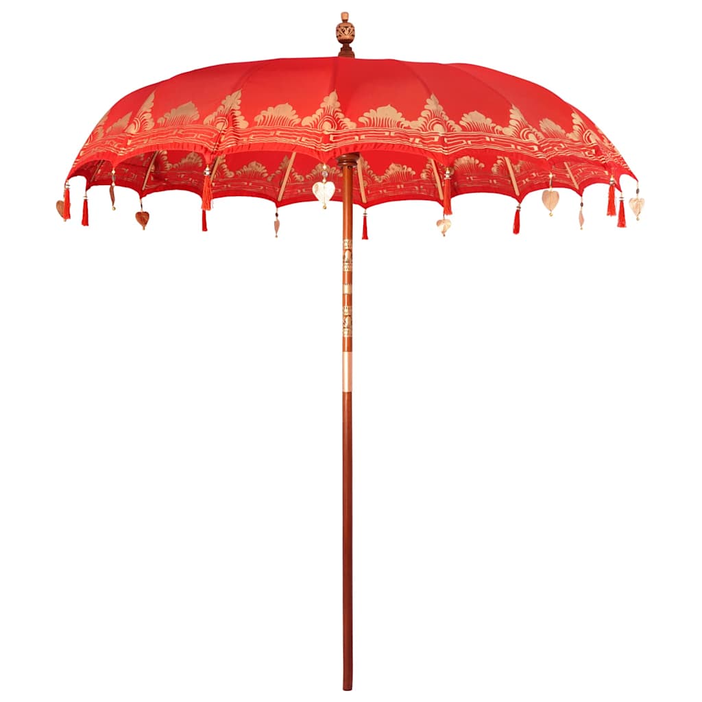 Balinesischer Sonnenschirm Rot 215 x 215 x 260 cm