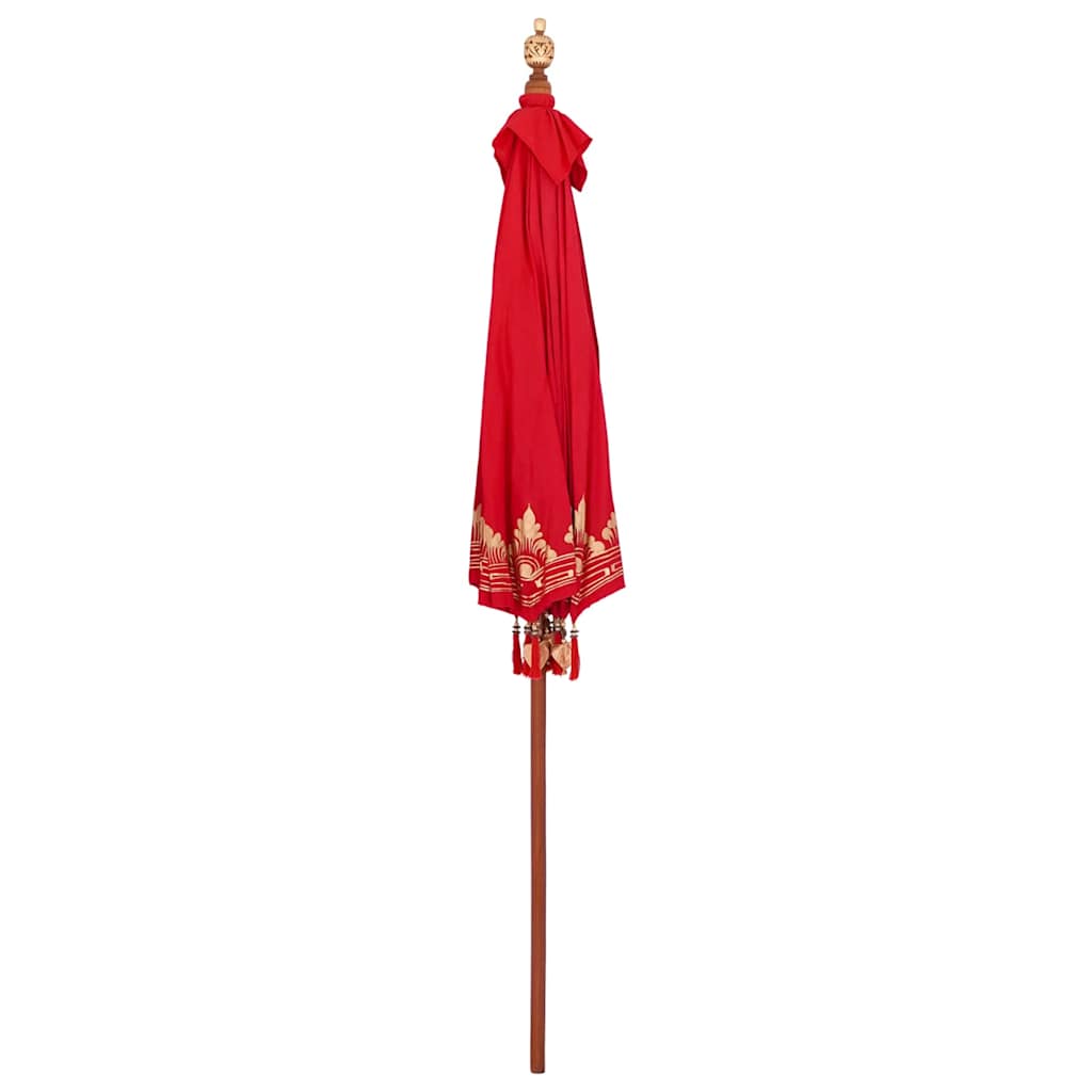 Balinesischer Sonnenschirm Rot 215 x 215 x 260 cm