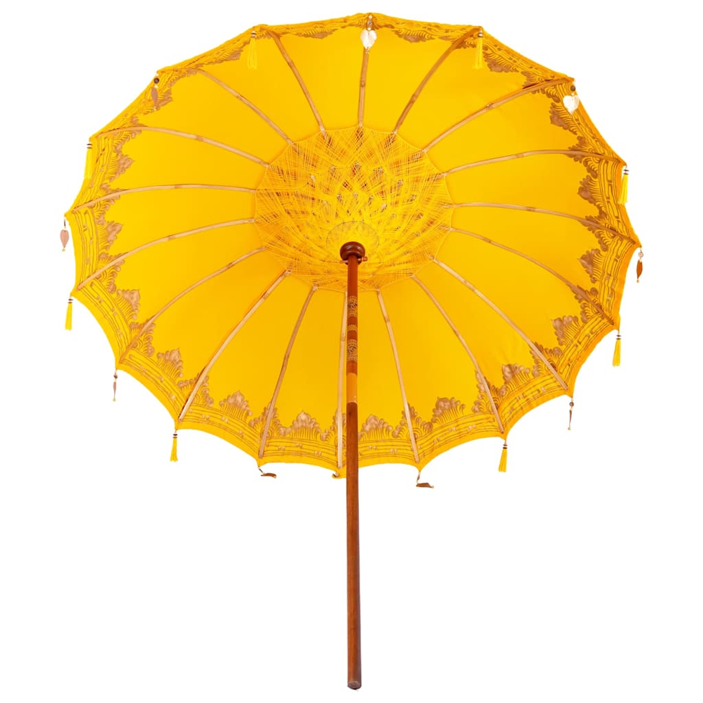 Balinesischer Sonnenschirm Gelb 215 x 215 x 260 cm