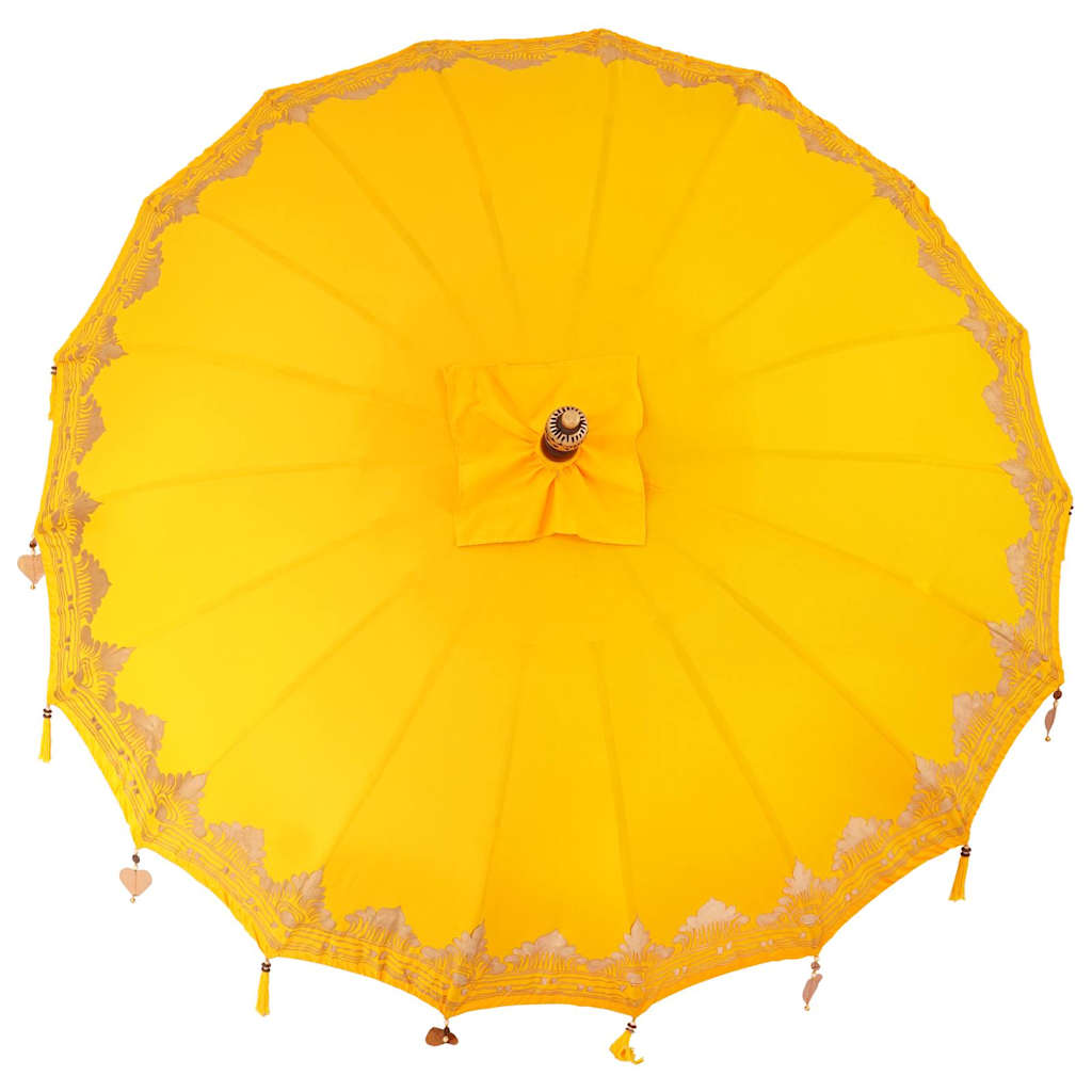 Balinesischer Sonnenschirm Gelb 215 x 215 x 260 cm