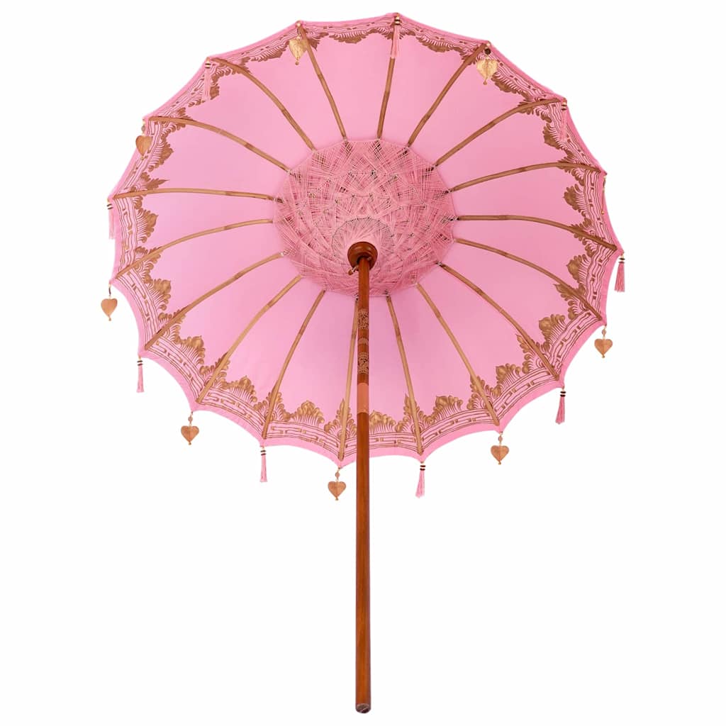 Balinesischer Sonnenschirm Rosa 185 x 185 x 260 cm