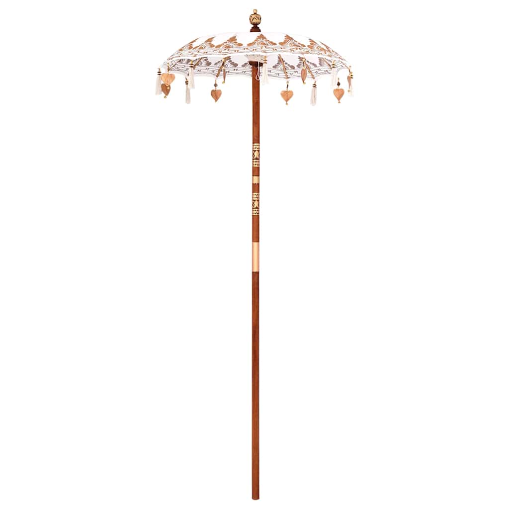 Balinesischer Sonnenschirm Creme 125 x 125 x 260 cm