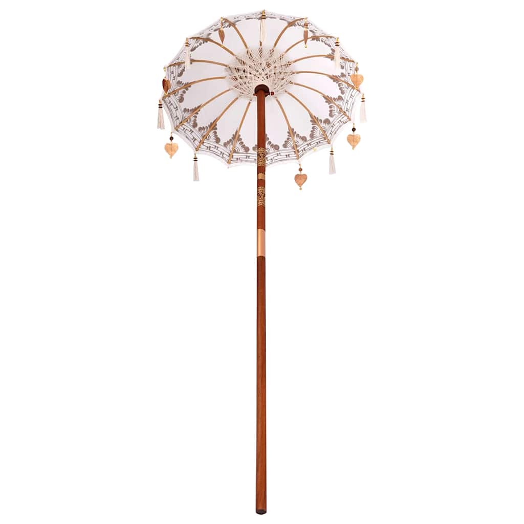 Balinesischer Sonnenschirm Creme 125 x 125 x 260 cm