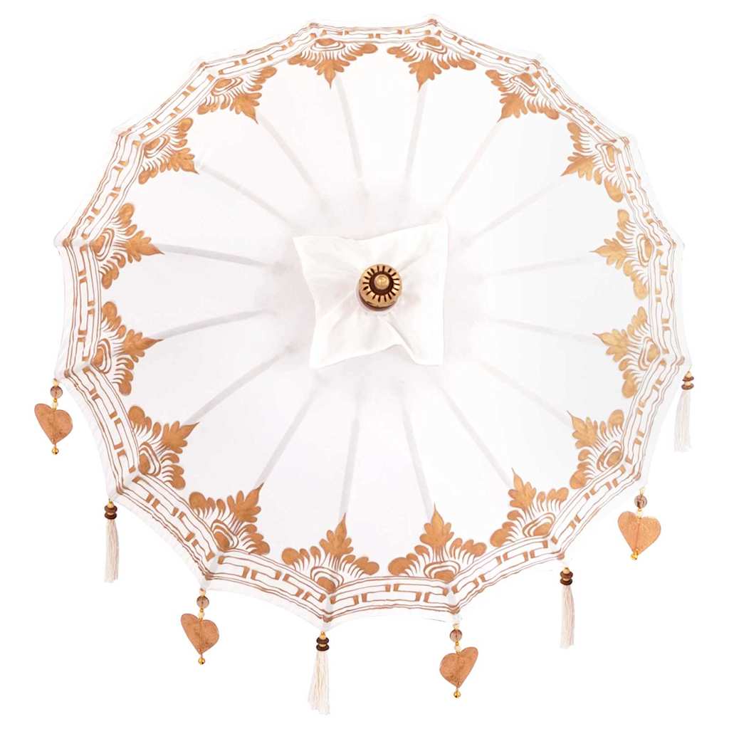 Balinesischer Sonnenschirm Creme 125 x 125 x 260 cm