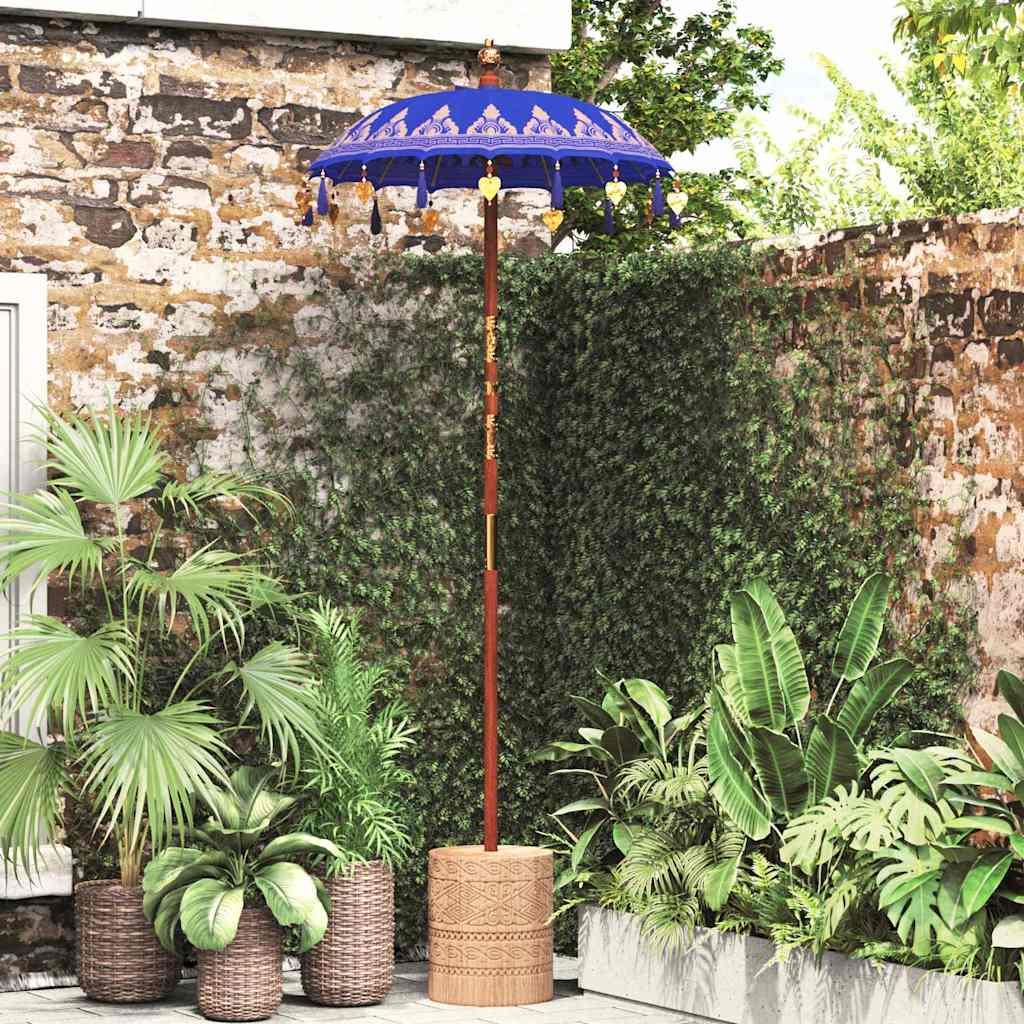 Balinesischer Sonnenschirm Blau 125 x 125 x 260 cm
