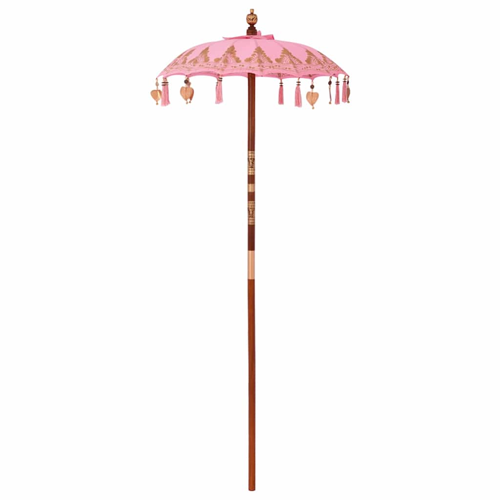 Balinesischer Sonnenschirm Rosa 125 x 125 x 260 cm