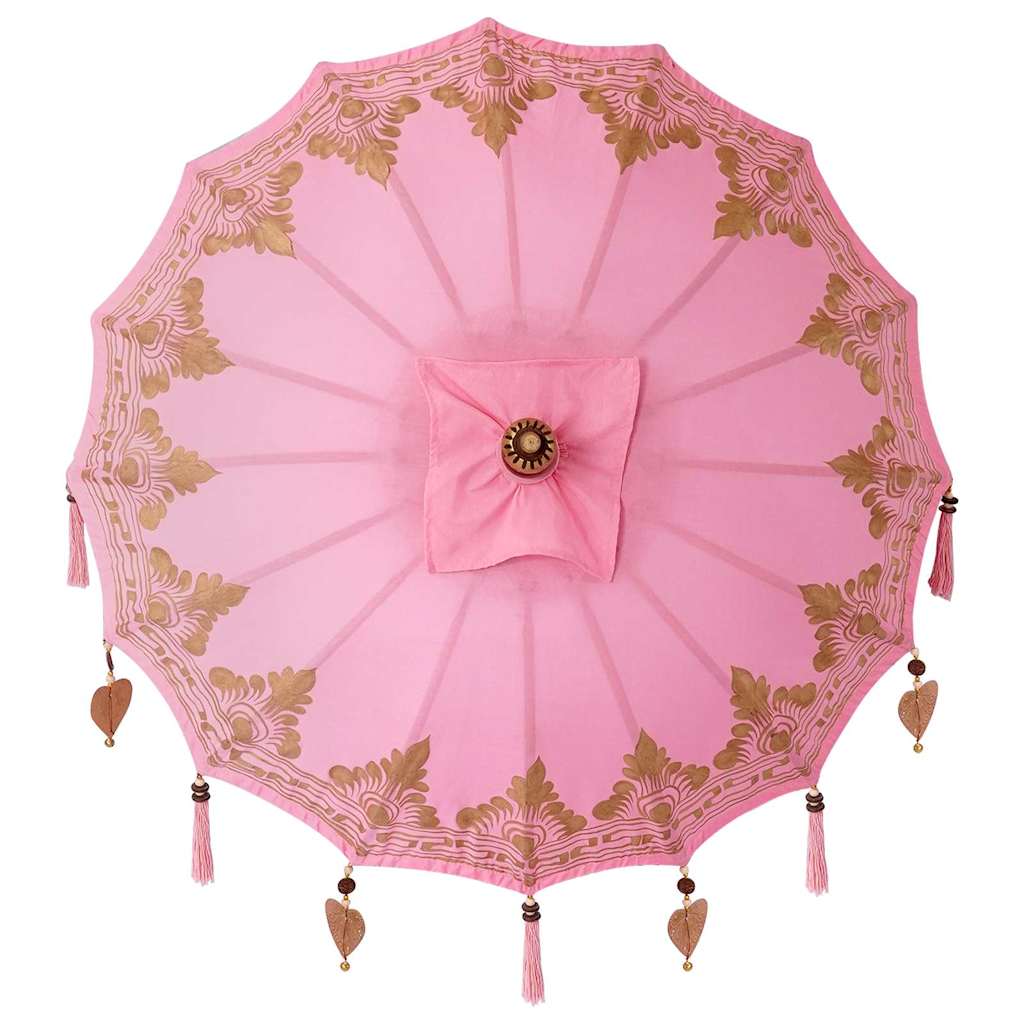 Balinesischer Sonnenschirm Rosa 125 x 125 x 260 cm
