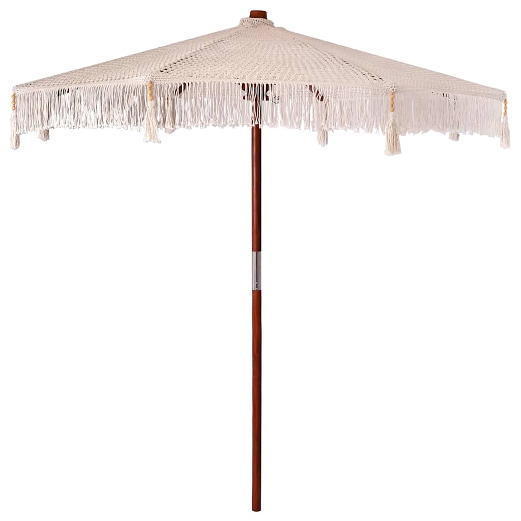 Macrame Sonnenschirm Creme 252,5 x 252,5 x 260 cm