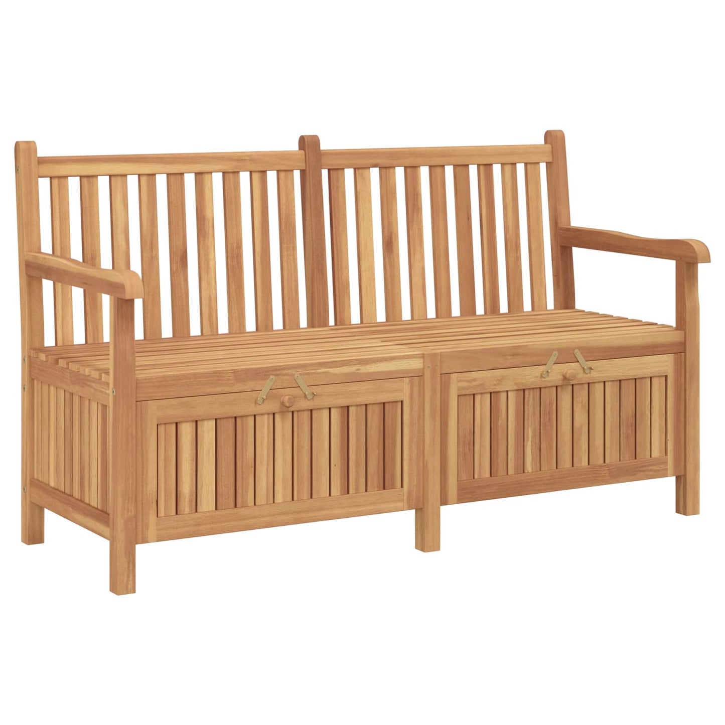 Bank mit Speicher Braun 150 x 60 x 90 cm Massivholz Teak