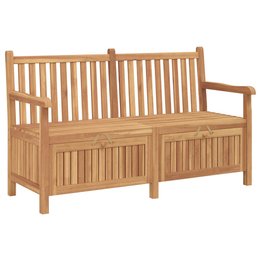 Bank mit Speicher Braun 150 x 60 x 90 cm Massivholz Teak