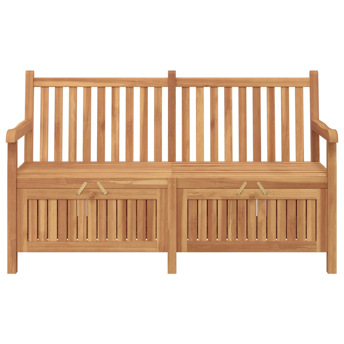 Bank mit Speicher Braun 150 x 60 x 90 cm Massivholz Teak