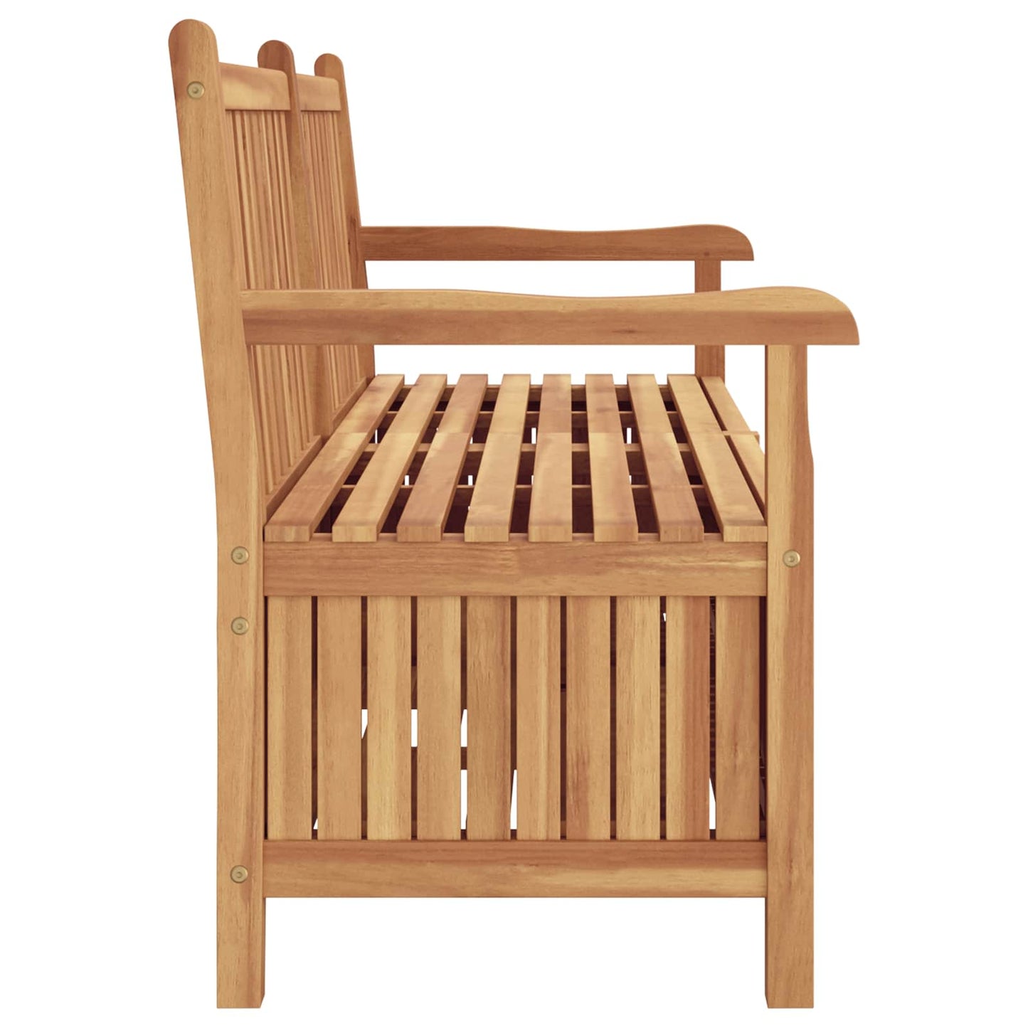 Bank mit Speicher Braun 150 x 60 x 90 cm Massivholz Teak