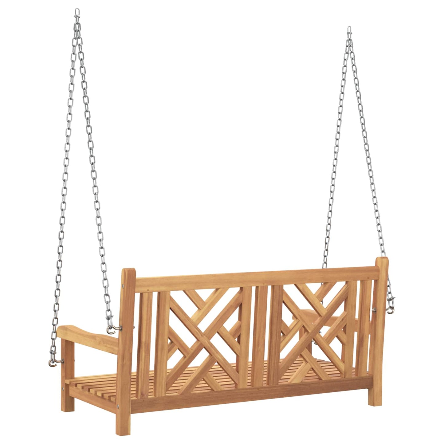 Schaukelbank Braun 114 x 60 x 64 cm Massivholz Teak