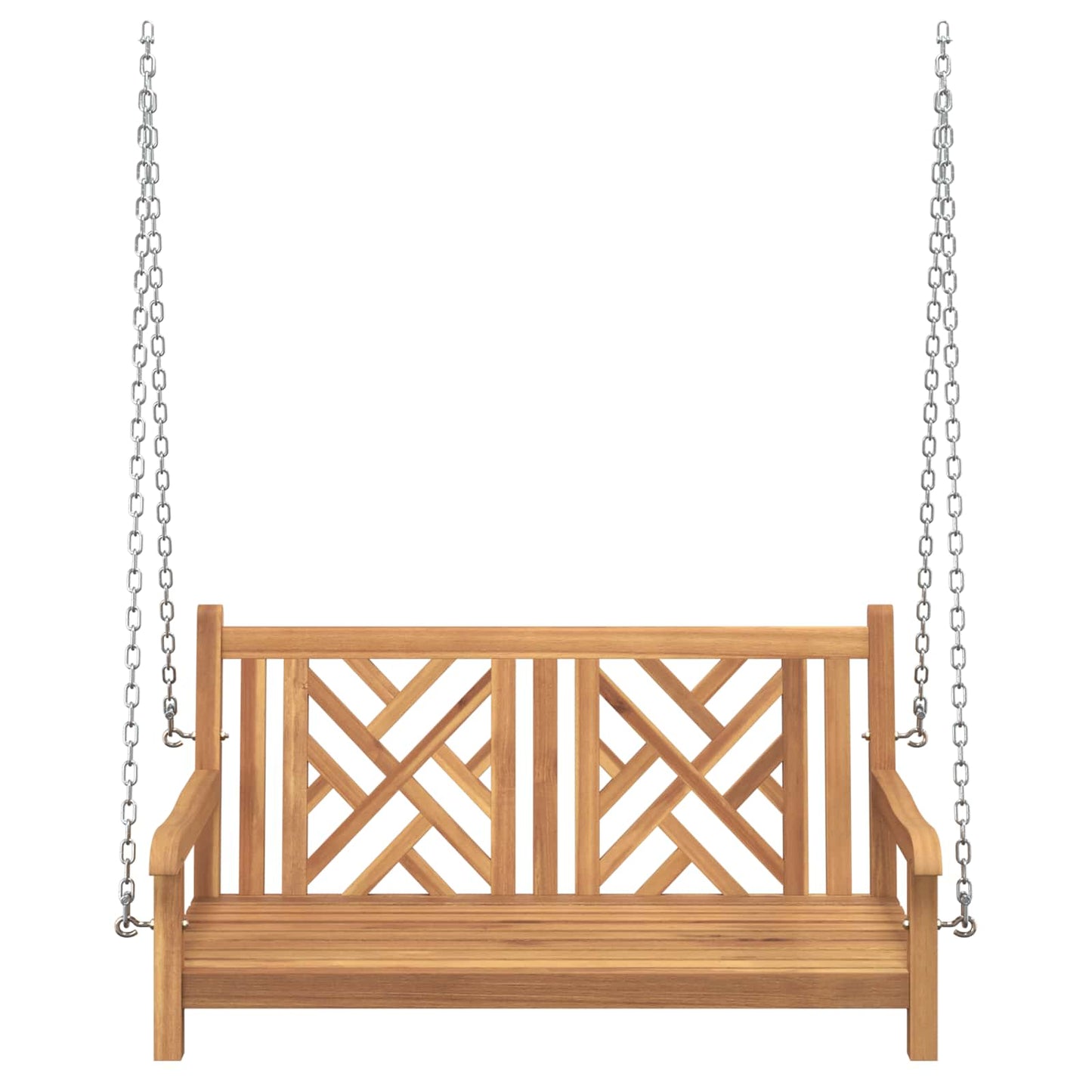 Schaukelbank Braun 114 x 60 x 64 cm Massivholz Teak