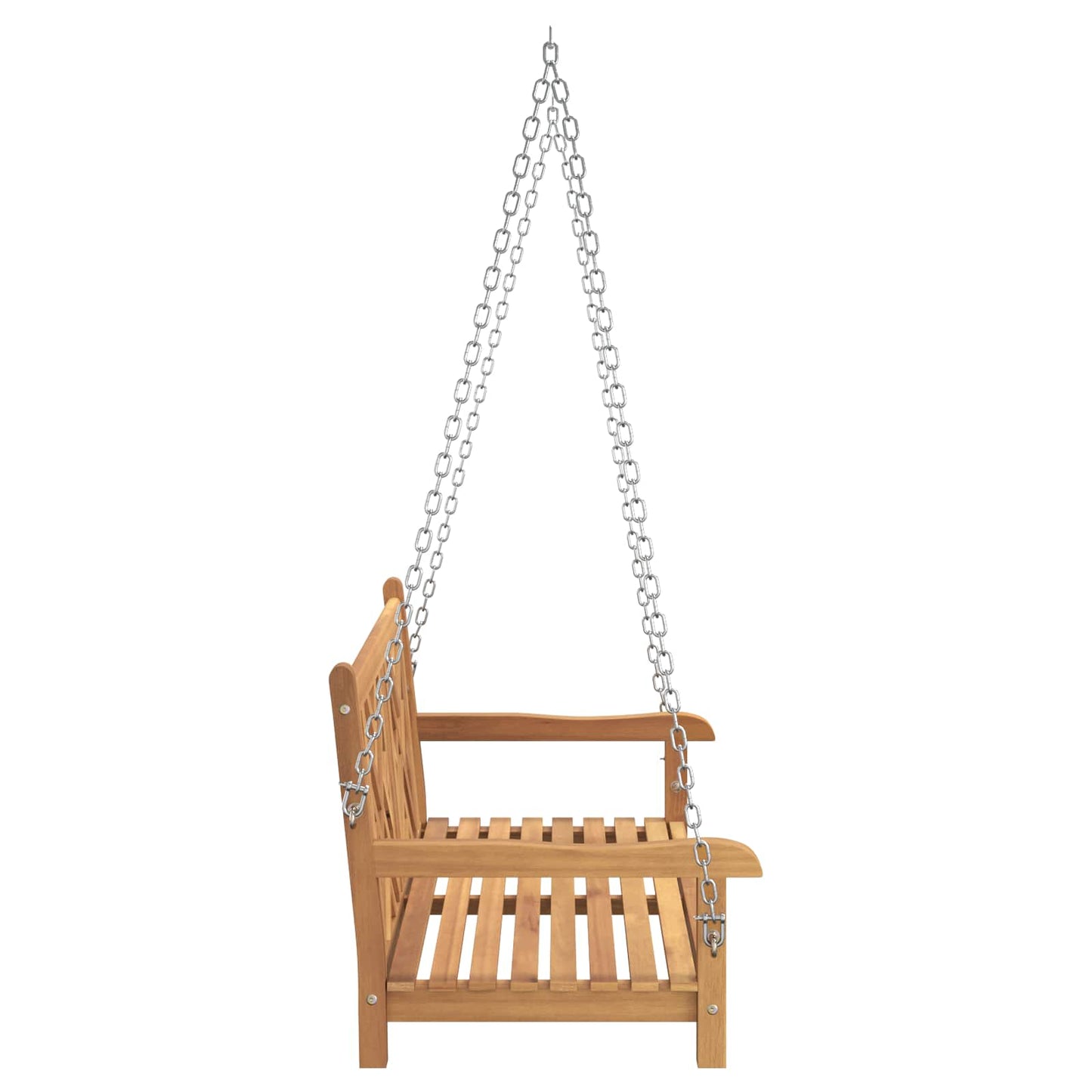 Schaukelbank Braun 114 x 60 x 64 cm Massivholz Teak