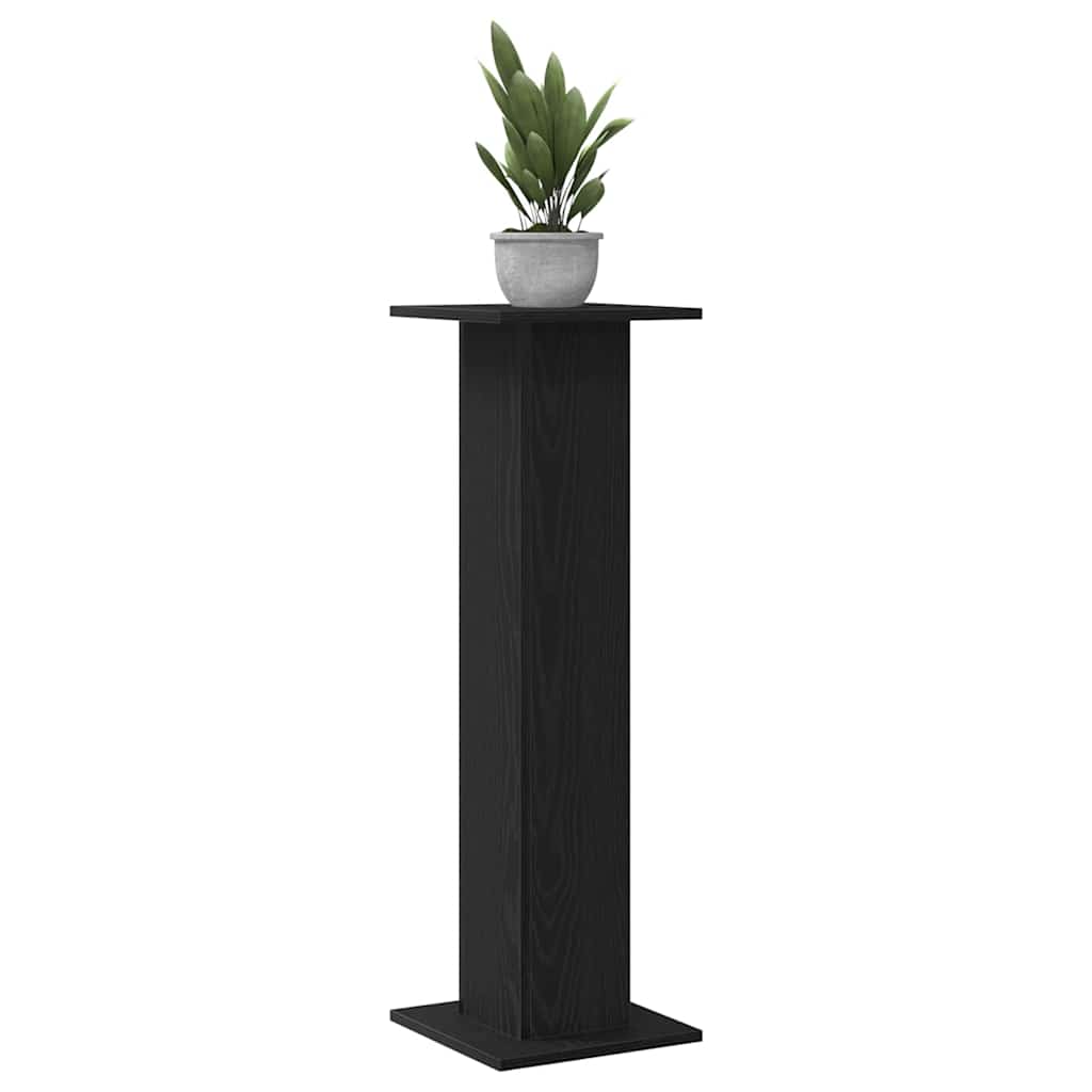 Pflanzenständer 2 pcs Schwarz Eichen-Optik 30 x 30 x 95 cm