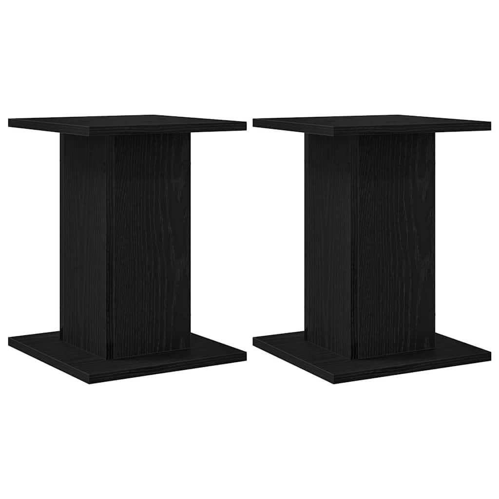 Plant Stands 2 pcs Black Oak Look 30 x 30 x 40 cm