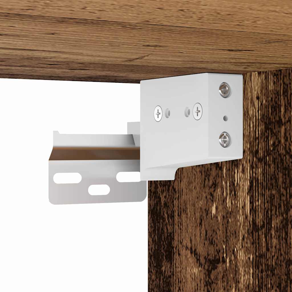 Wandtisch mit Regal Altholz 105 x 48 x 75 cm Holzwerkstoff