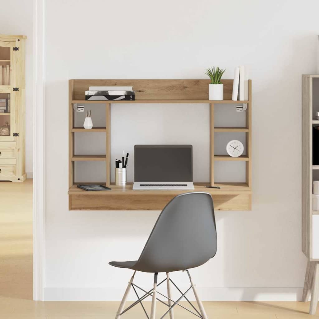 Wall-mounted table Artisan Oak 105 x 48 x 75 cm Engineered Wood